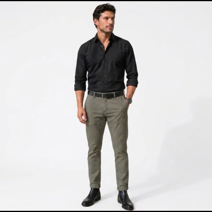 Pantalon Corte Chino Vestir Hombre Bengalina Elegante Caballero Hotsale Mayoristas - Imagen 2
