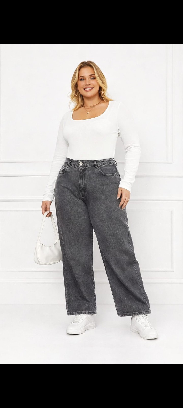 Jean Wide Leg Grande Dama Pantalón Ancho Denim Mujer Moda Especial Hotsale Mayoristas - Imagen 4