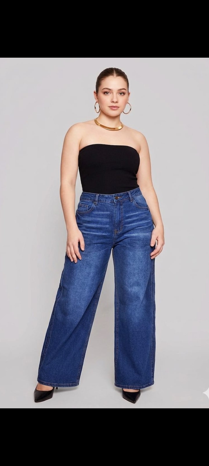 Jean Wide Leg Grande Dama Pantalón Ancho Denim Mujer Moda Especial Hotsale Mayoristas - Imagen 5