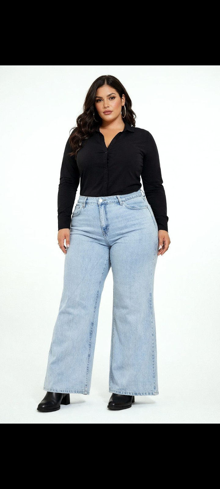 Jean Wide Leg Grande Dama Pantalón Ancho Denim Mujer Moda Especial Hotsale Mayoristas - Imagen 8