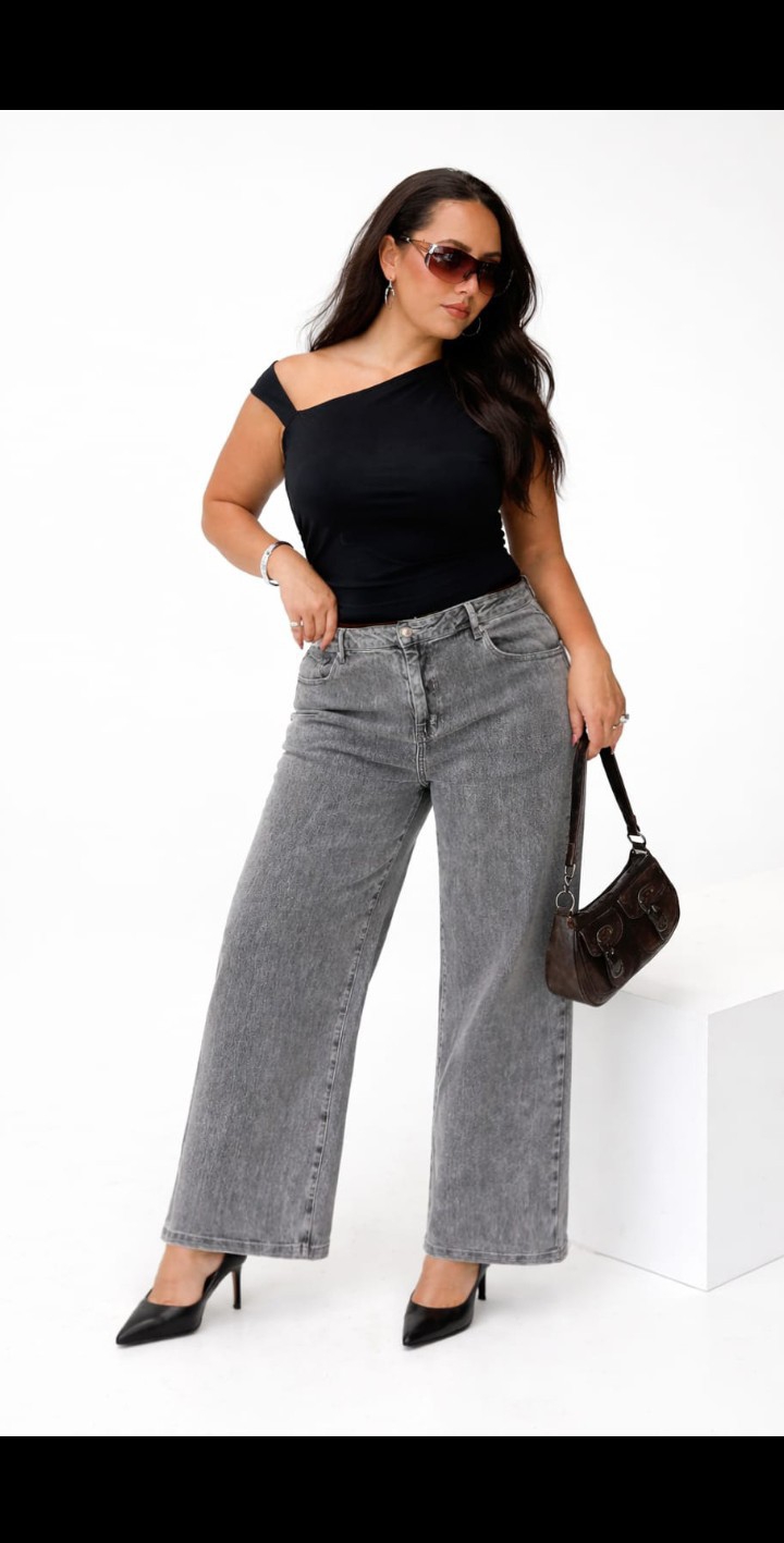 Jean Wide Leg Grande Dama Pantalón Ancho Denim Mujer Moda Especial Hotsale Mayoristas - Imagen 5
