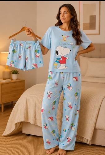 Pijamas de Dama 3 Piezas Premium
