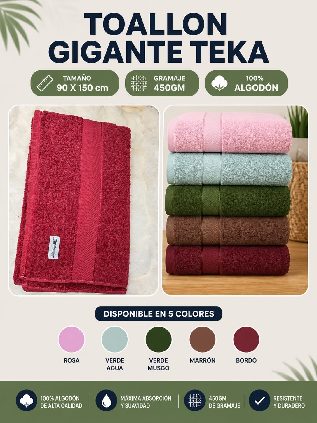 Toallón Gigante Teka 450grs - Imagen 2