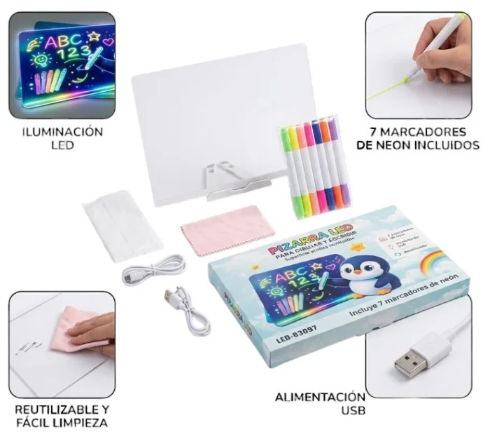 Pizarra Led Acrílicas Colores Neon