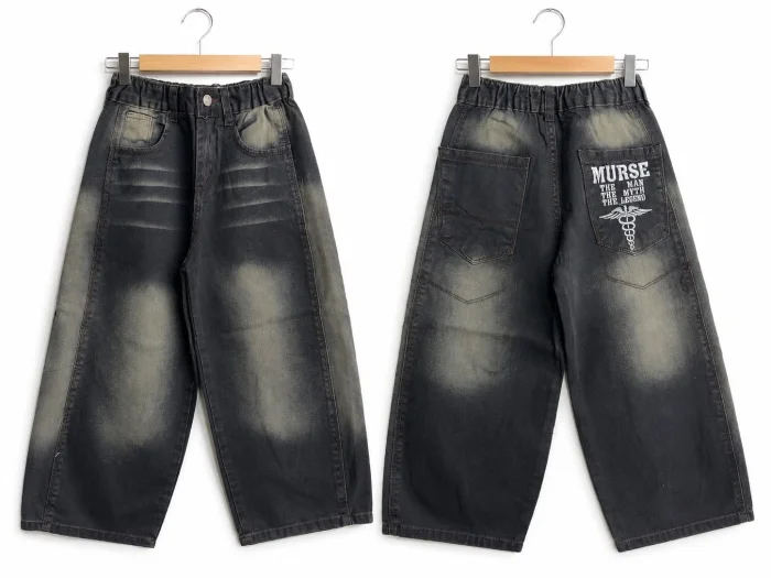 Jean Baggy Bordado Oxido