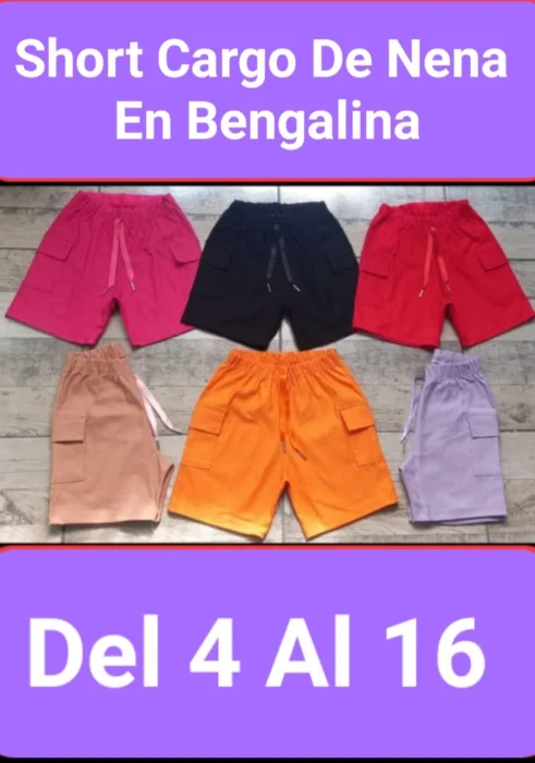 Short Cargo en Bengalina Elastisada