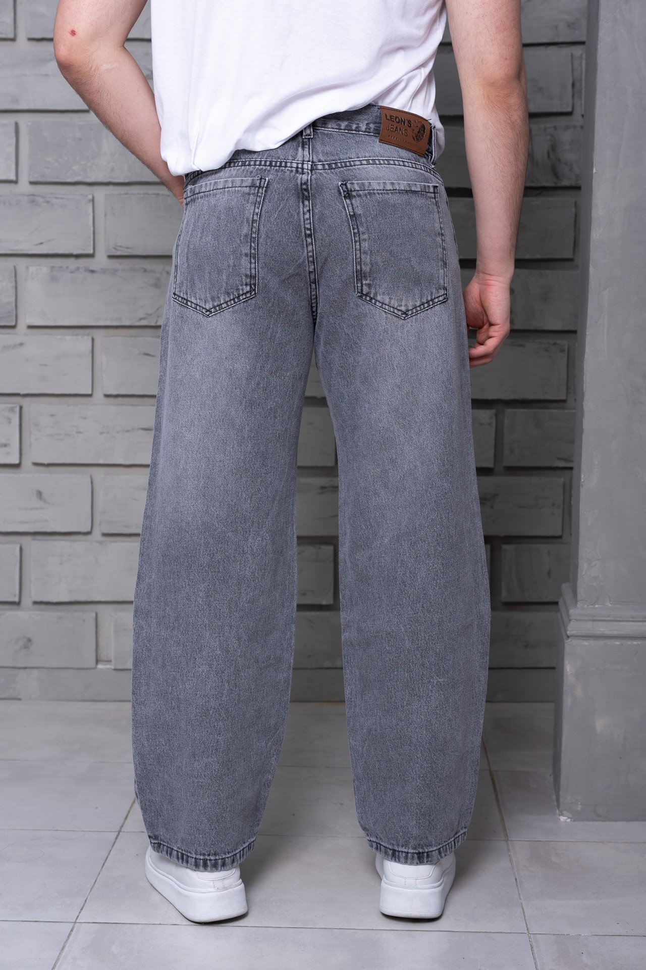 'art 949-2'  Baggy Gris Arenado + Bigotes - Imagen 2
