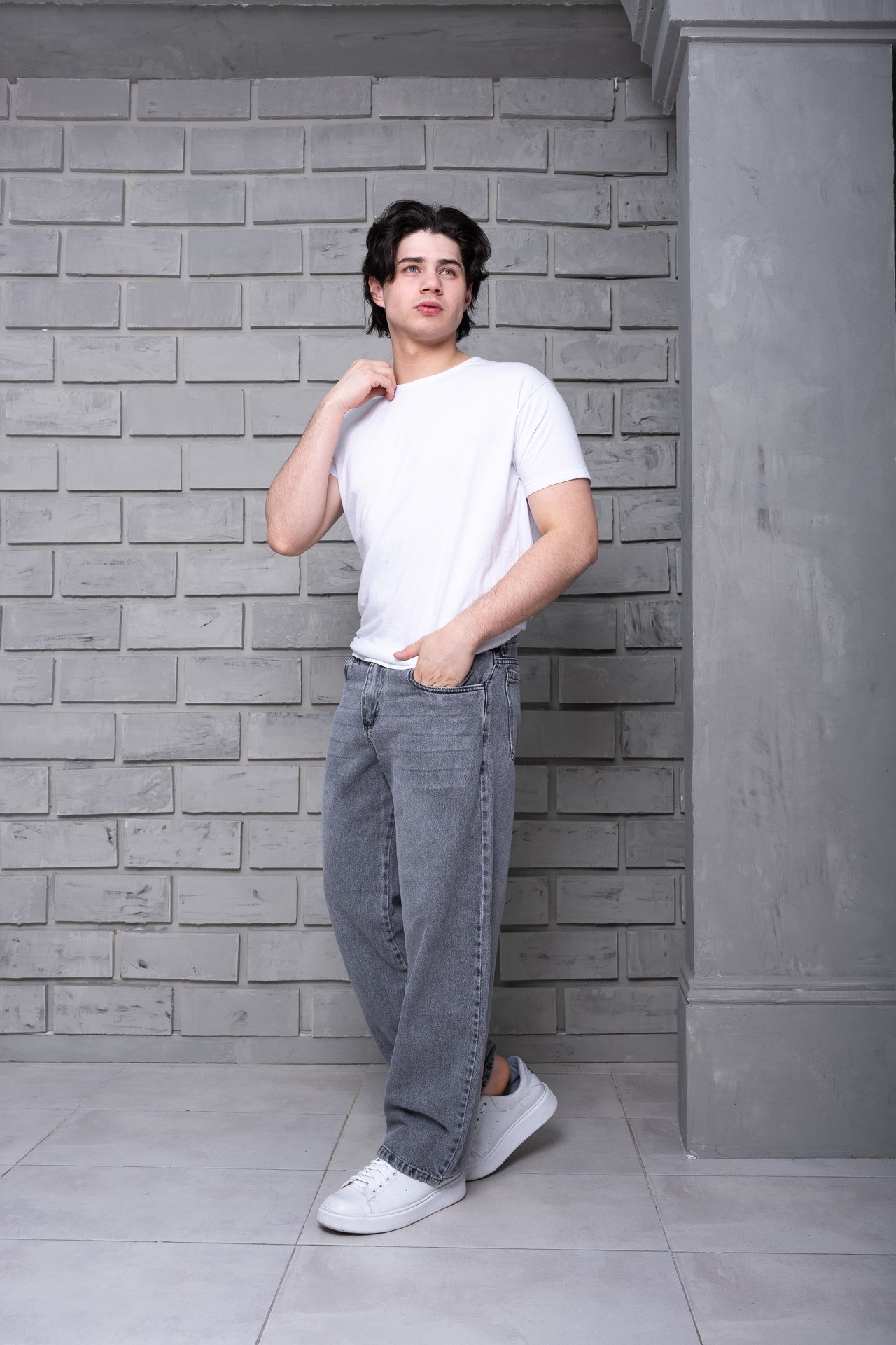 'art 949-2'  Baggy Gris Arenado + Bigotes - Imagen 4
