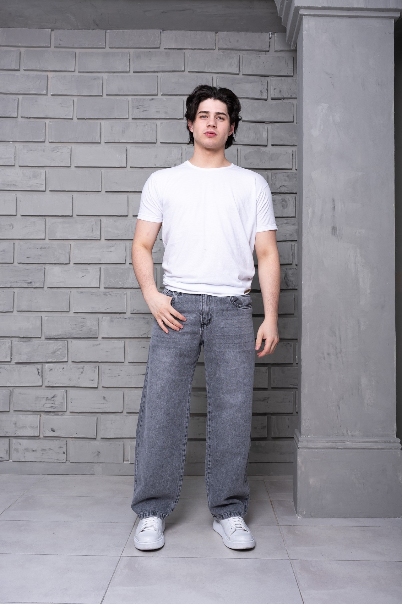'art 949-2'  Baggy Gris Arenado + Bigotes - Imagen 5