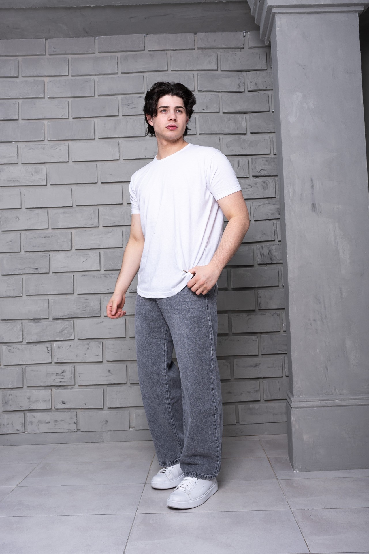 'art 949-2'  Baggy Gris Arenado + Bigotes - Imagen 6