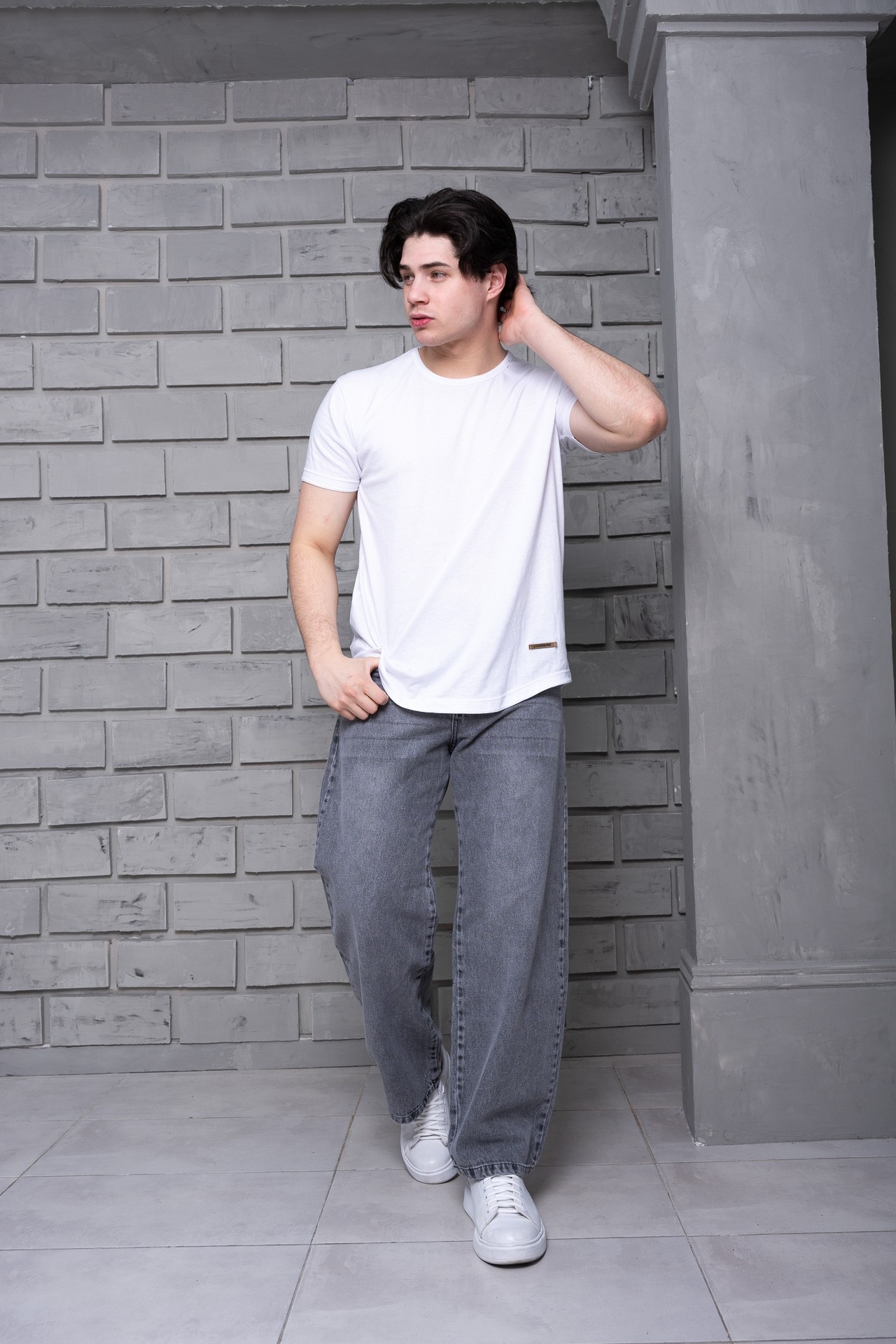 'art 949-2'  Baggy Gris Arenado + Bigotes - Imagen 7