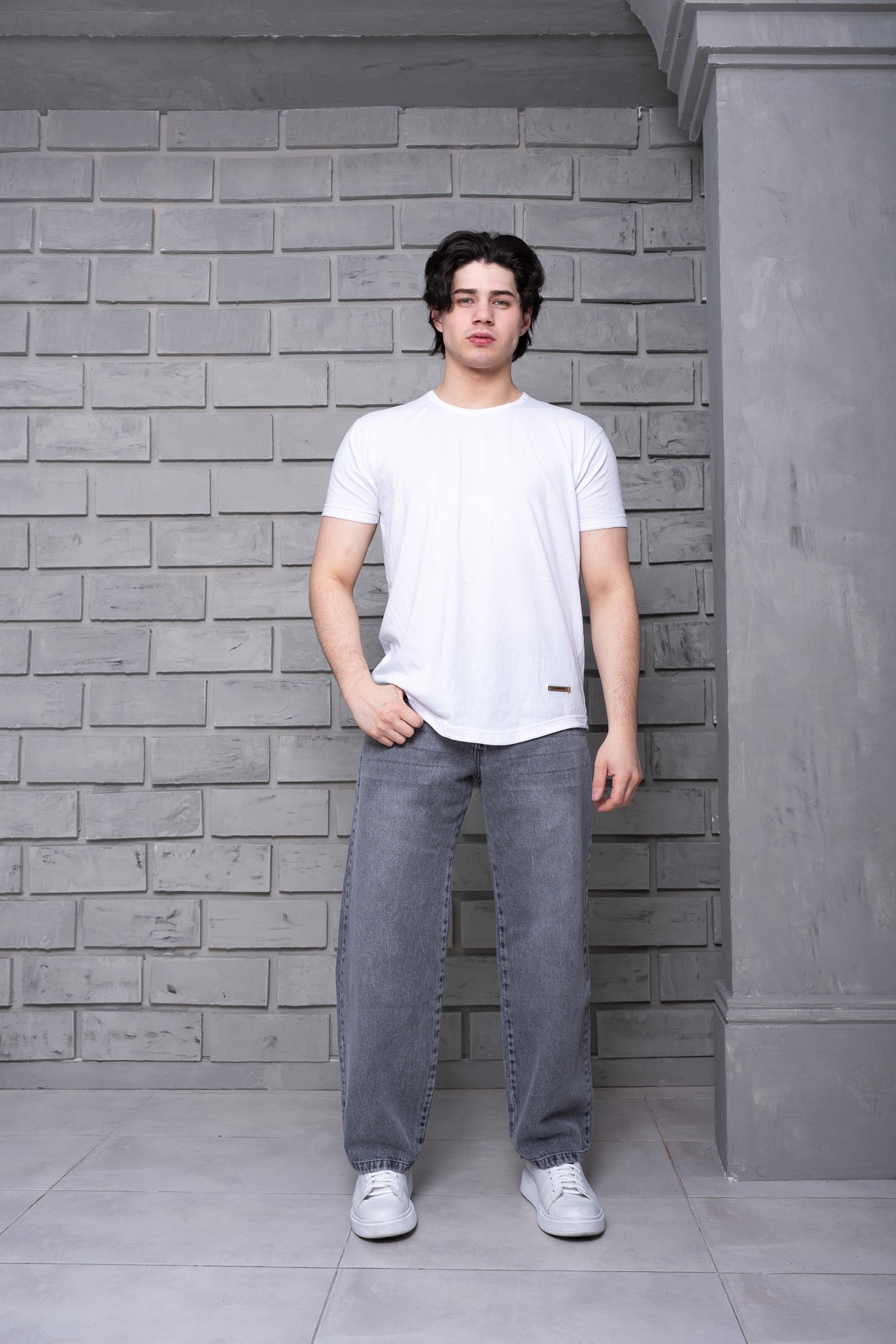 'art 949-2'  Baggy Gris Arenado + Bigotes - Imagen 8