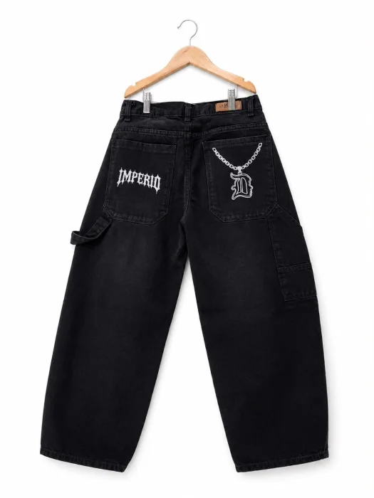 Jean Baggy Logos Bordados