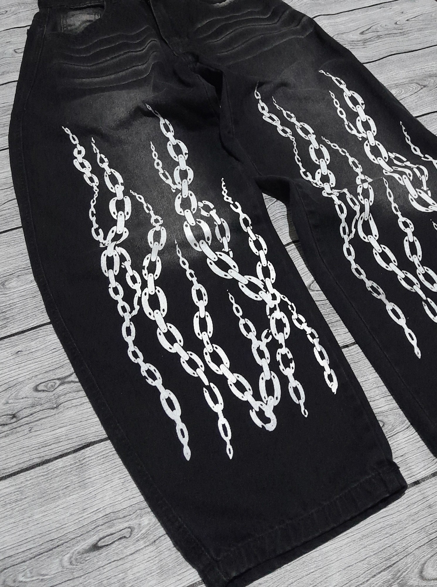 Jean Baggy Estampado Cadena - Imagen 3