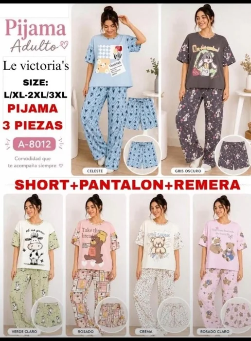 Pijama 3 Piezas 8007