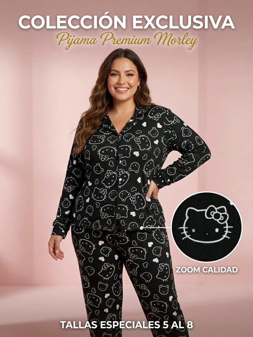 Pijamas Camiseros Morley Talles Especiles - Imagen 2