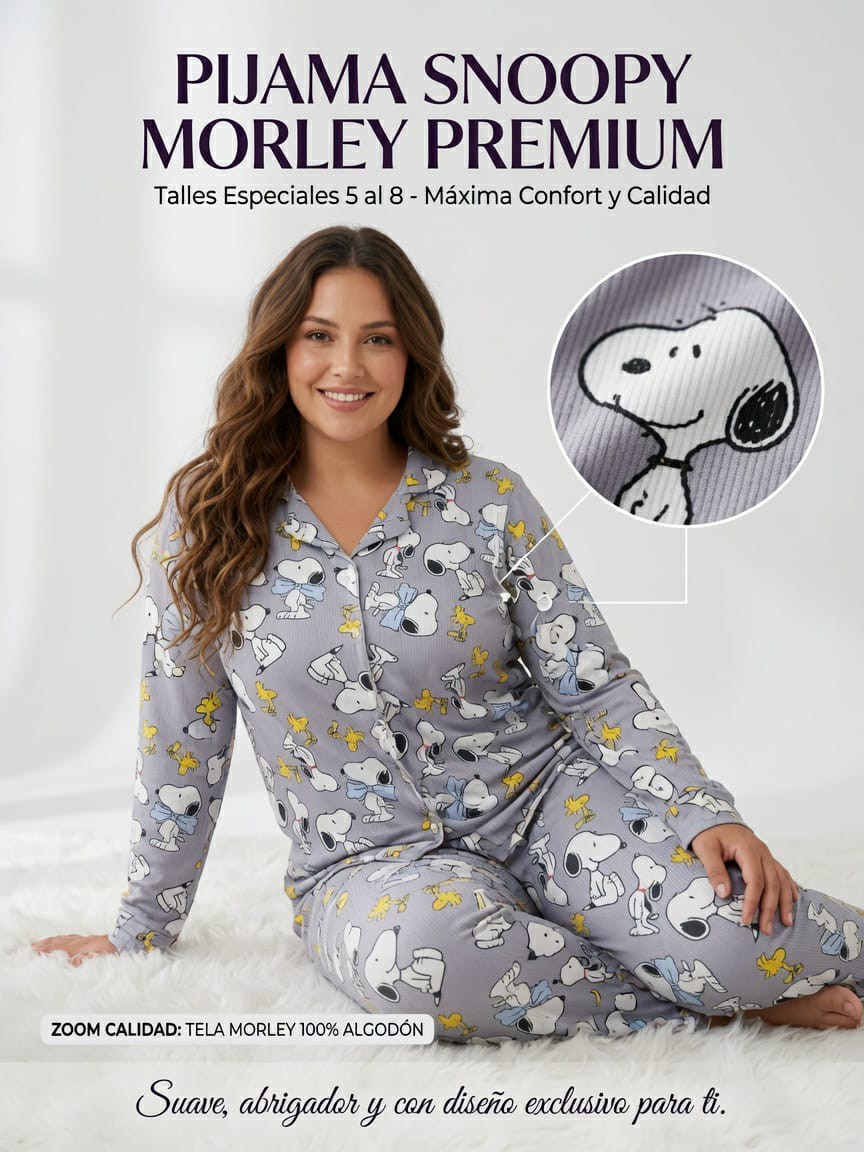 Pijamas Camiseros Morley Talles Especiles - Imagen 3