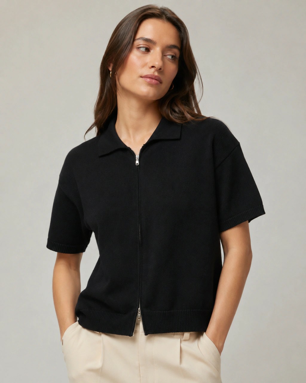 Remera Tejida Doble Cierre Idalia - Imagen 2