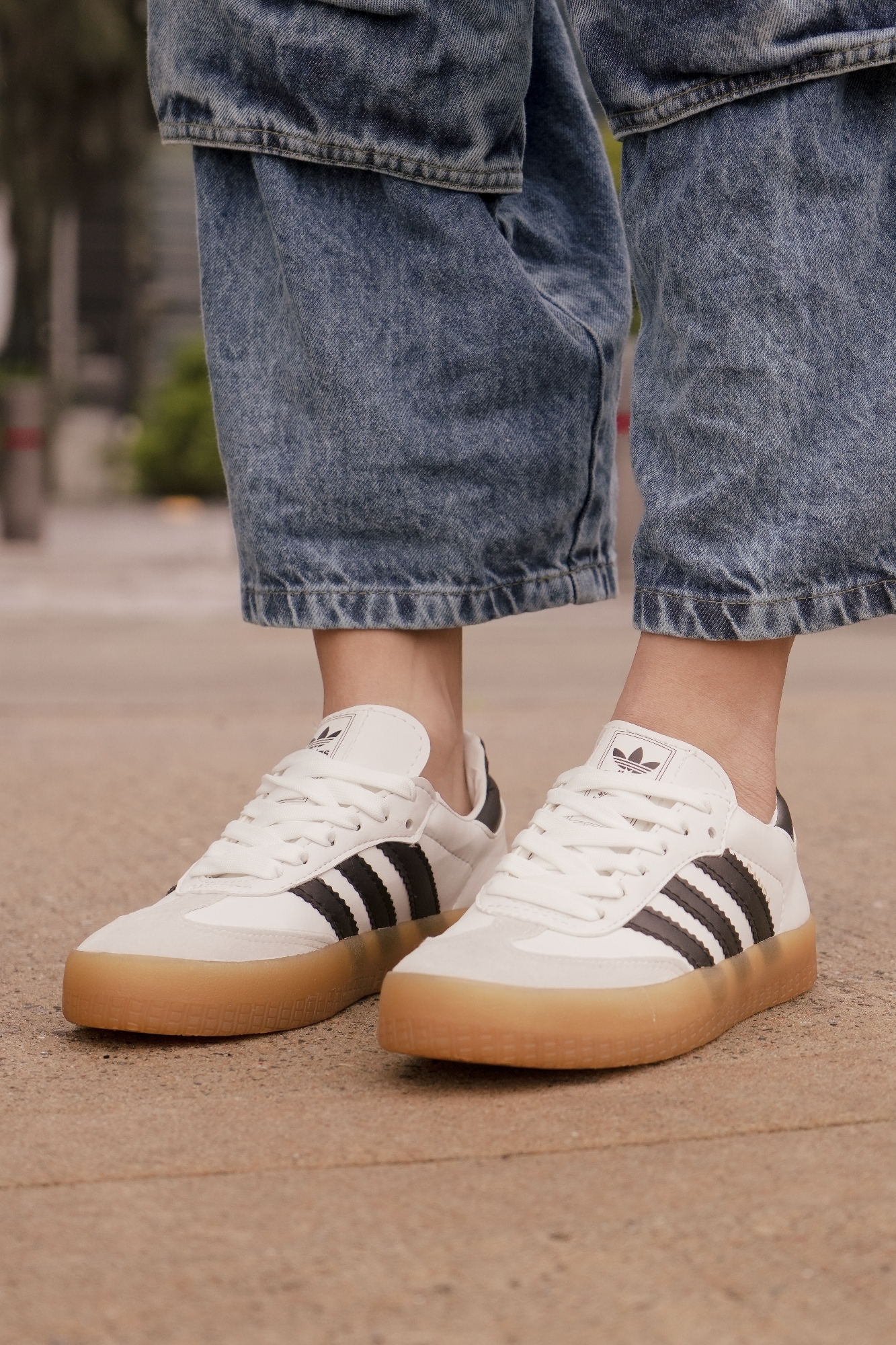 Zapatillas Samba Blanco Nacional con Plataforma - Imagen 4