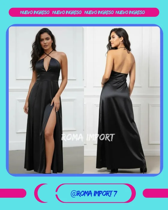 Vestido Largo de Satén