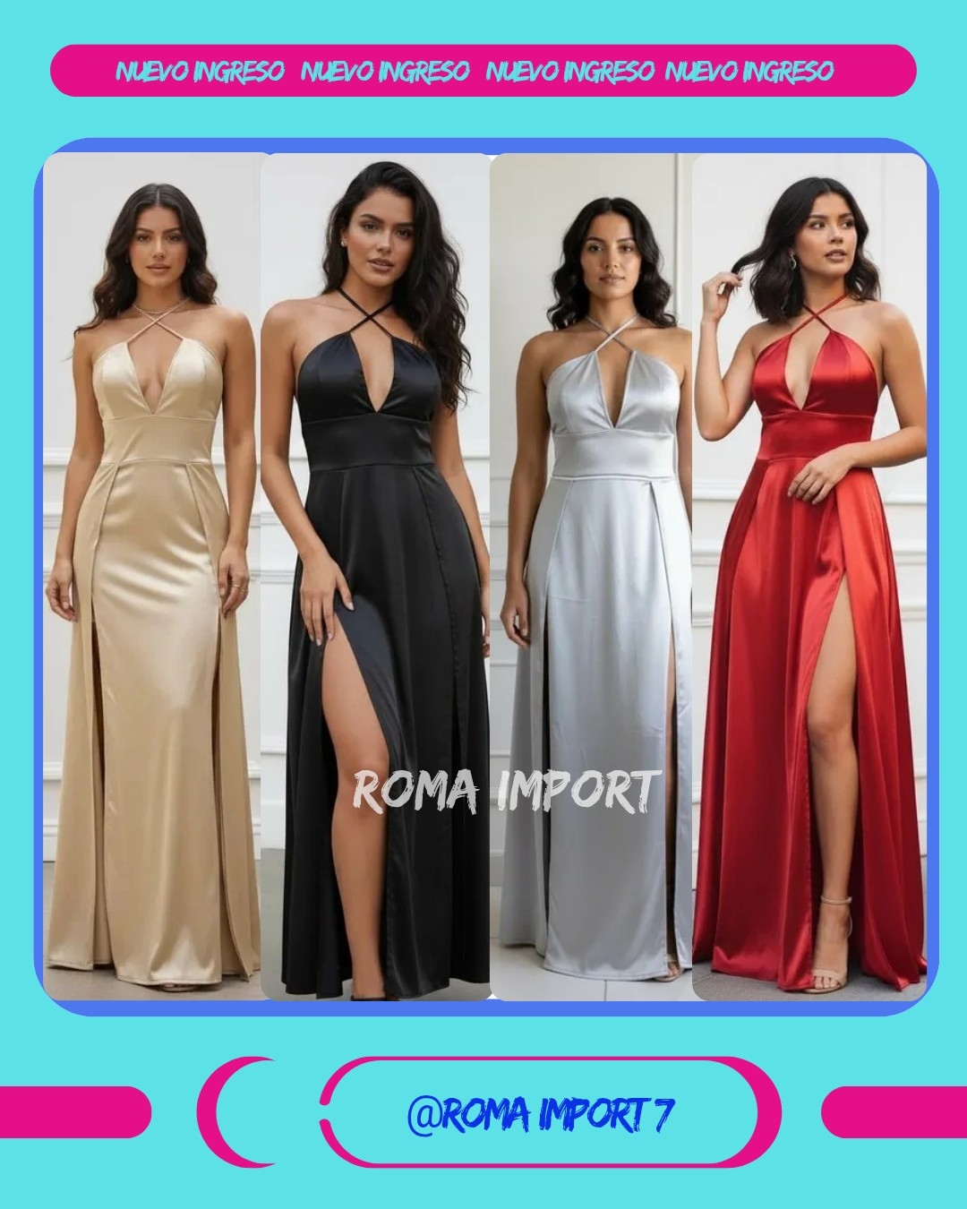 Vestido Largo de Satén - Imagen 2