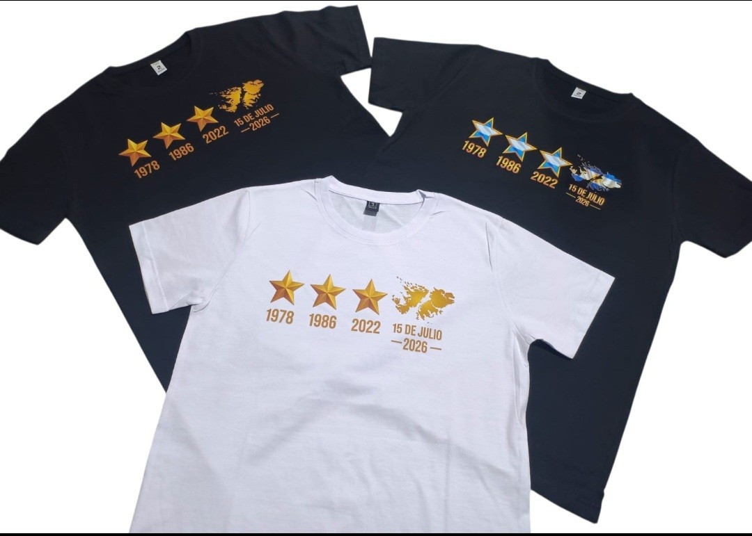 Remera 3 Estrellas Algodon Premiun - Imagen 2