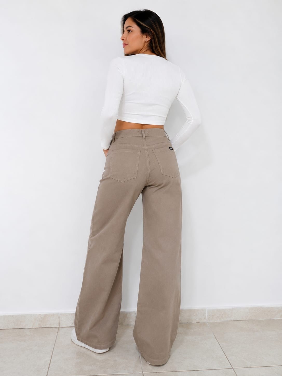 Pantalon Wide Leg Elastisado Excelente Calidad - Imagen 2