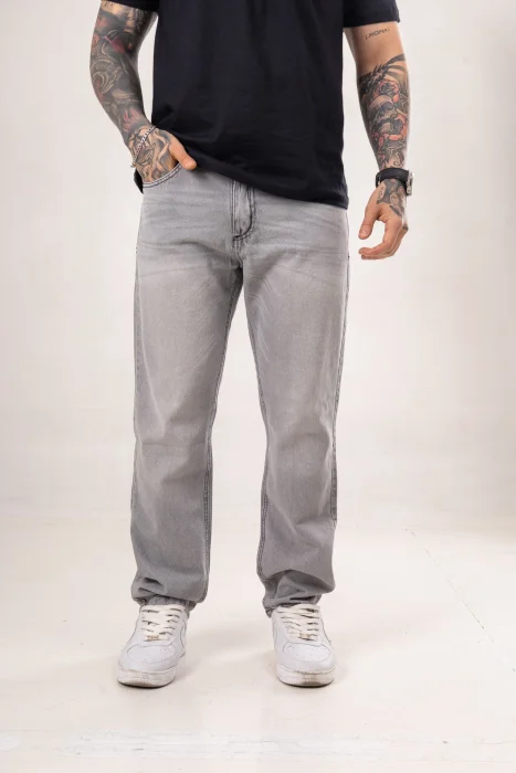 Pantalon Mom Gris Claro 002