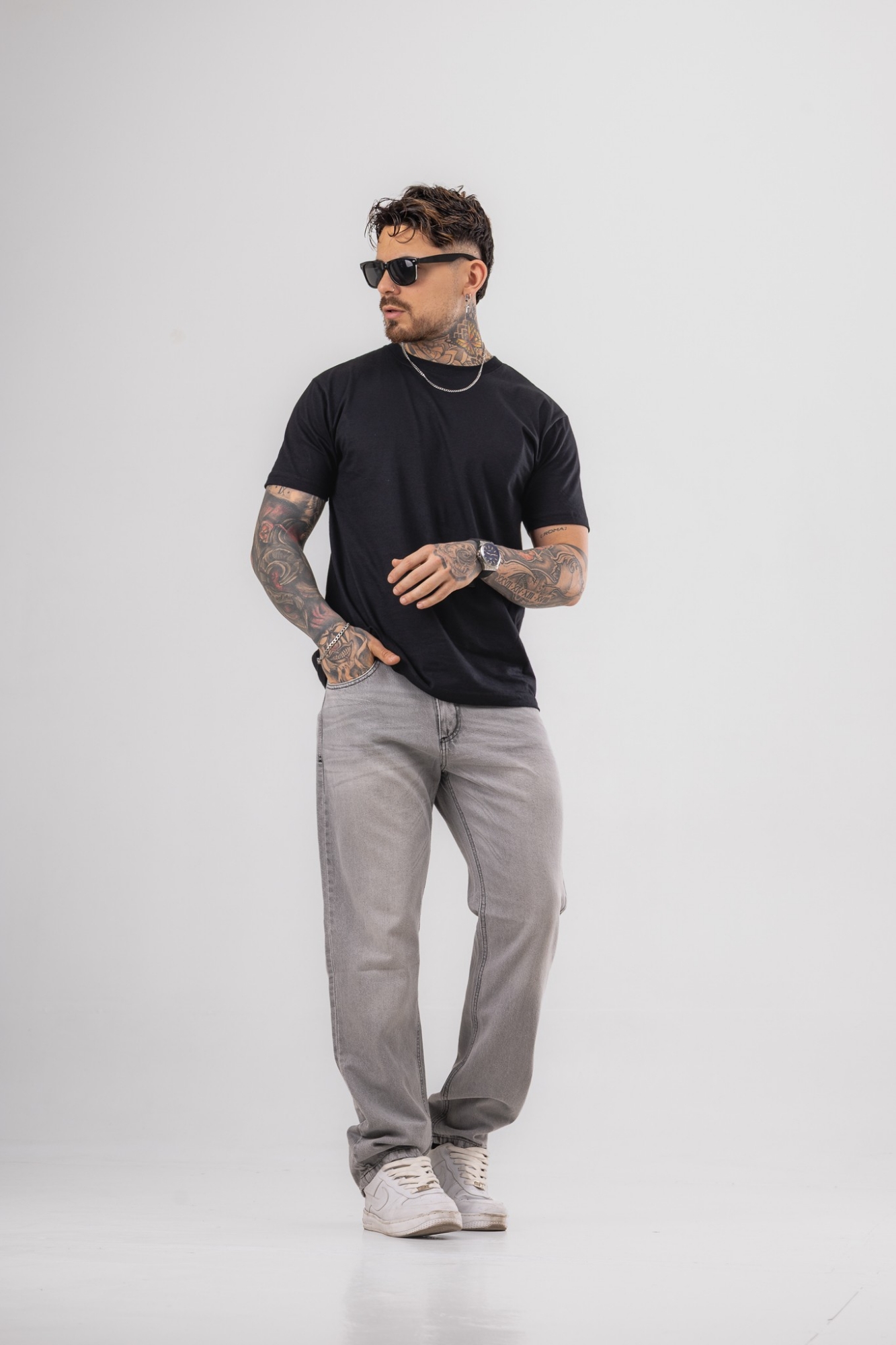 Pantalon Mom Gris Claro 002 - Imagen 5