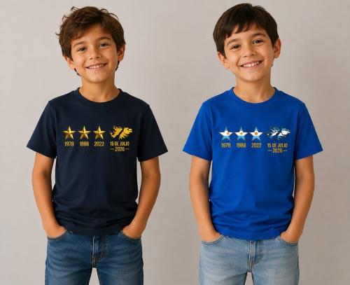 Remeras Malvinas Niños (4 al 16)