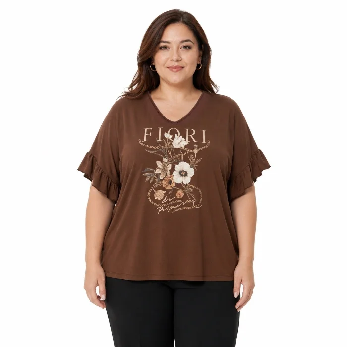 Remera de Viscosa Murciélago con Volados