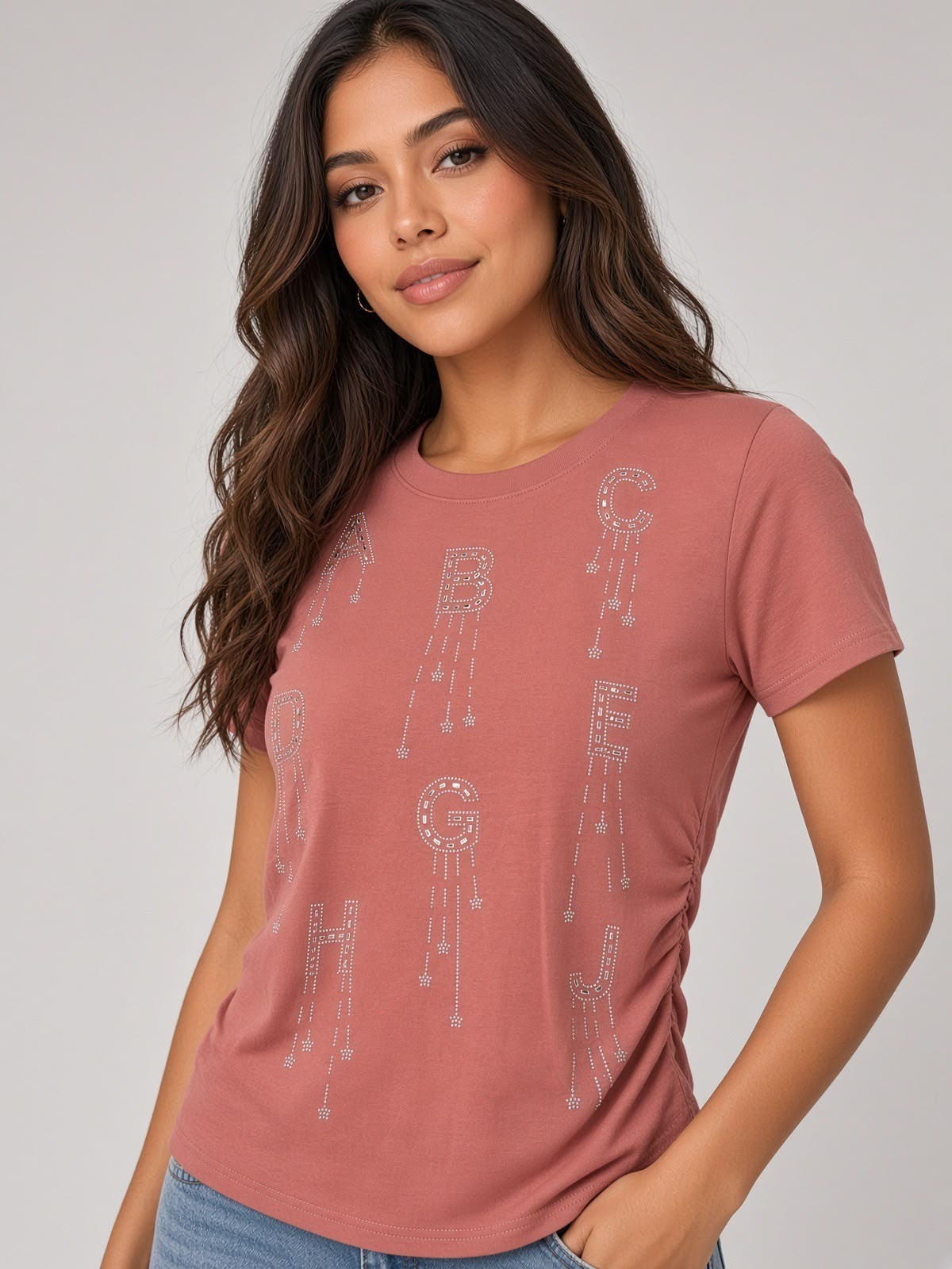Remera con Brillo de Chica  Importado - Imagen 3