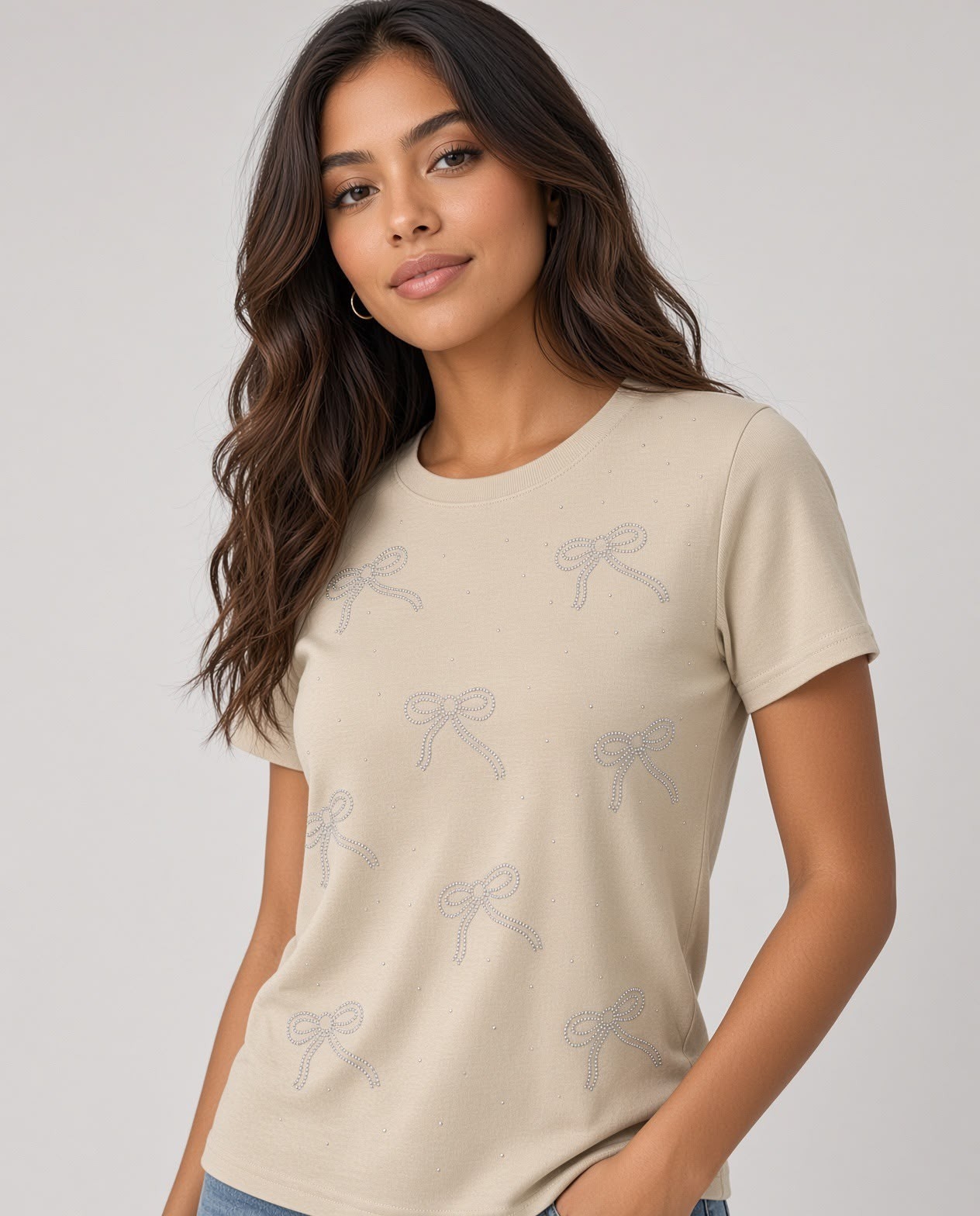 Remera con Brillo de Chica  Importado - Imagen 4