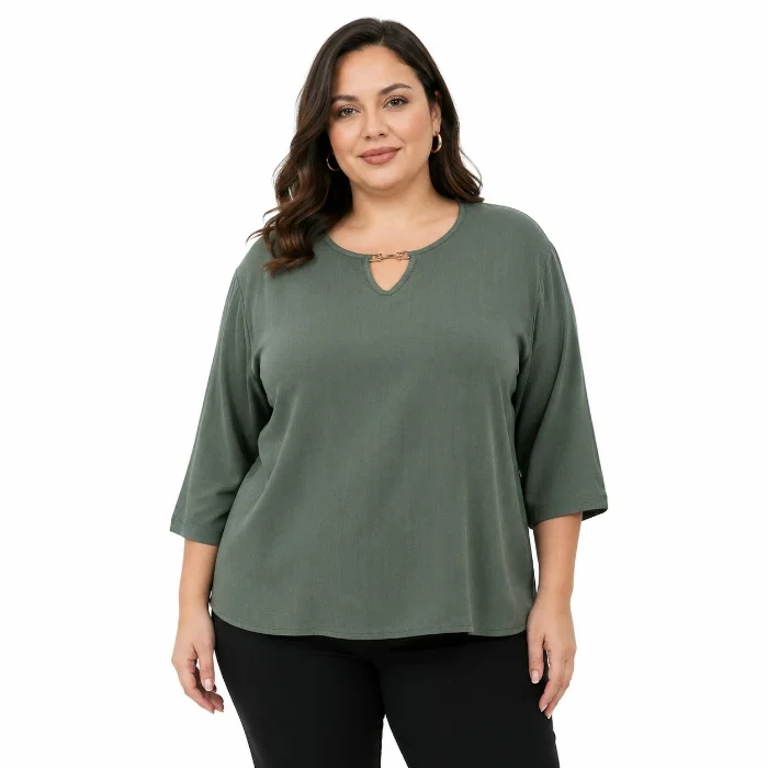 Blusa de Lino con Hebilla