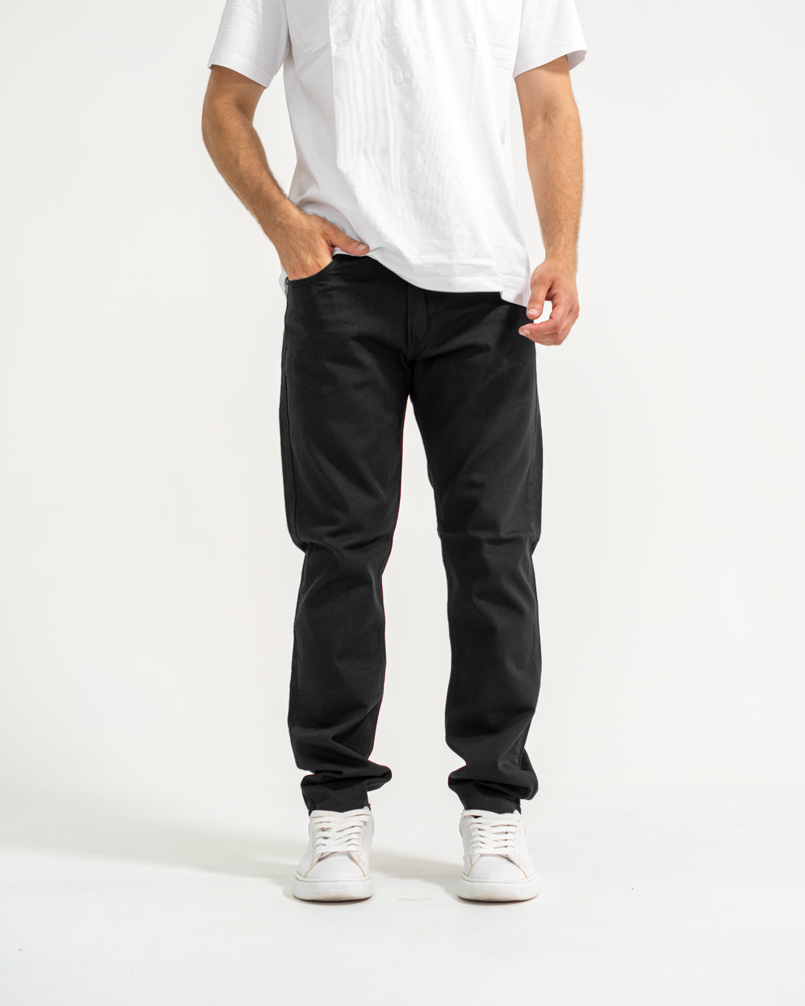 Corte Recto Jeans Rigido Gris Oscuro Arenado - DSC00820.jpg