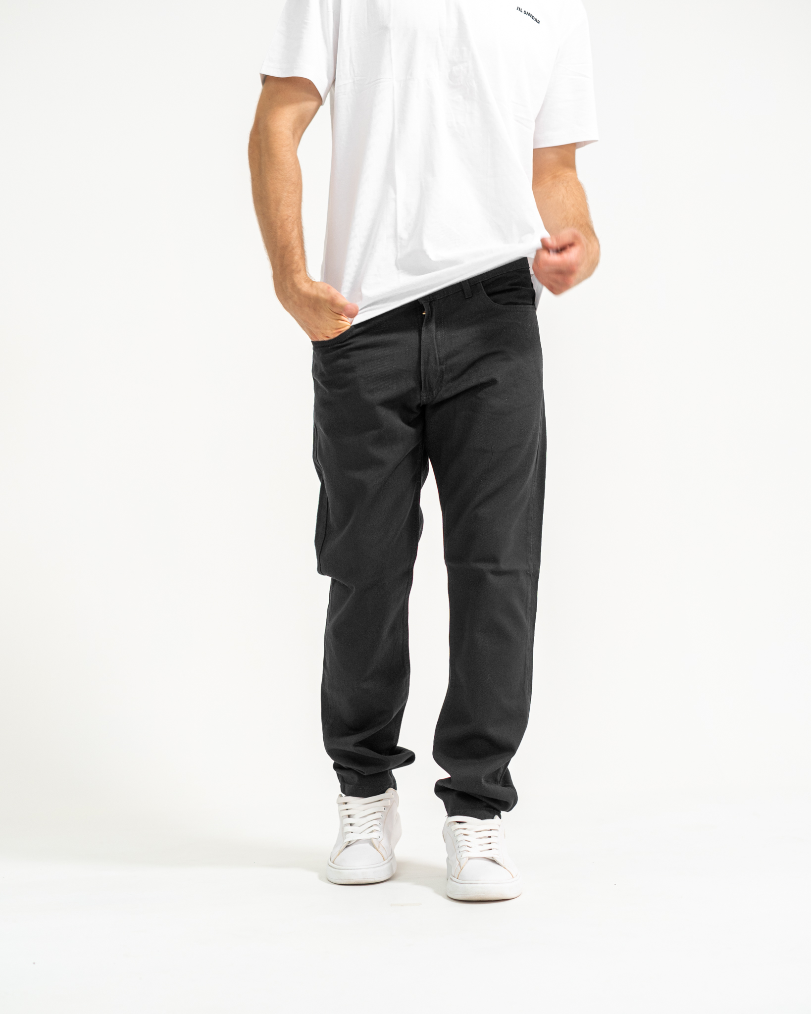 Corte Recto Jeans Rigido Gris Oscuro Arenado - DSC00828.jpg