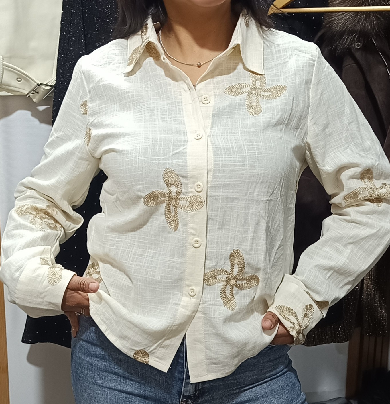 Camisa Dama Lino - Imagen 2