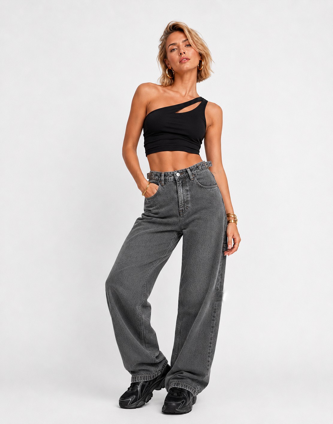 Jean Baggy Regulador Dama Pantalón Ancho Denim Mujer 2000's Ajustablemayoristahotsale - Imagen 9