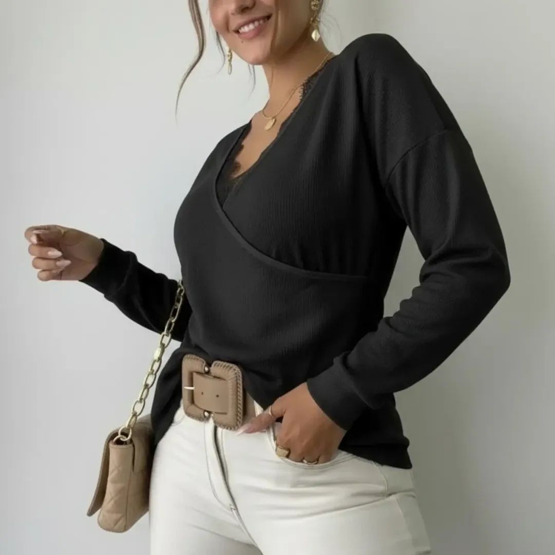 Sueter Lanilla con Puntilla Encaje Anto - Imagen 2