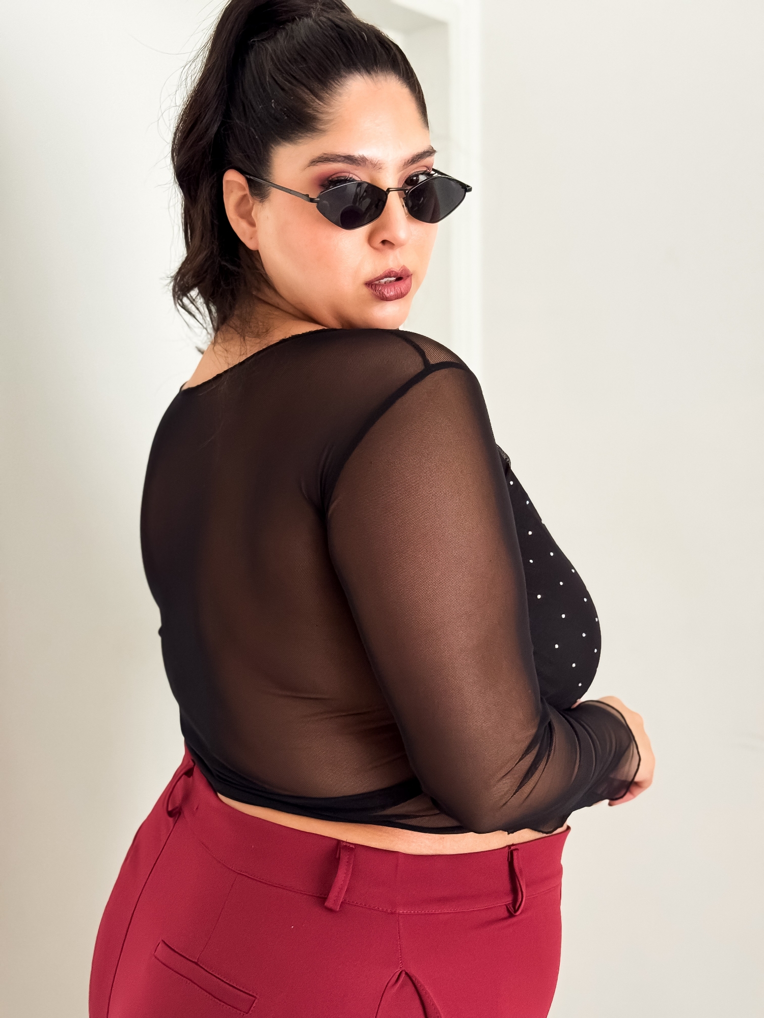 Camiseta Top Adriana Tul Strass - Imagen 4