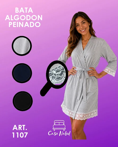 Bata Algodon Peinado