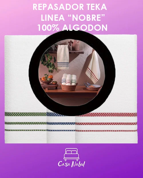 Repasador Teka Original Brasil 100% Algodon