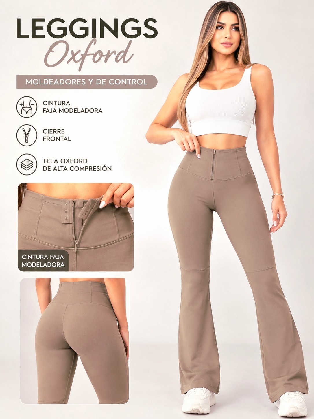 Leggins Oxfort Modeladora con Cierre - Imagen 2