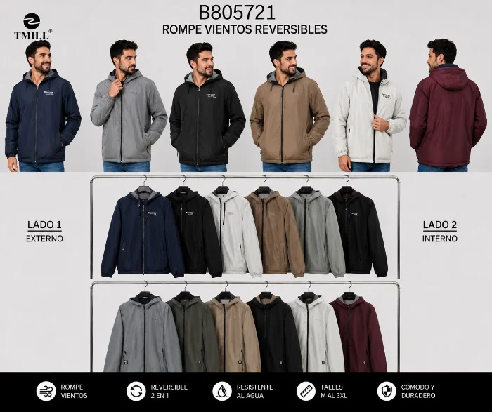 Camperas Rompe Viento Hombre