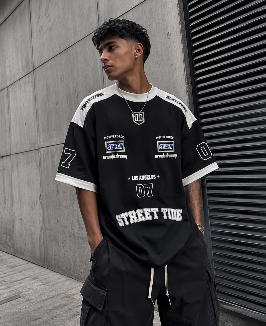 Remera Overzice Combinado de Algodón Premiun - Imagen 3