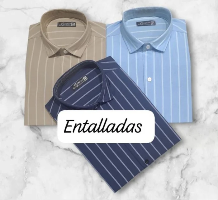 Camisa Manga Larga Rayada de Hombre