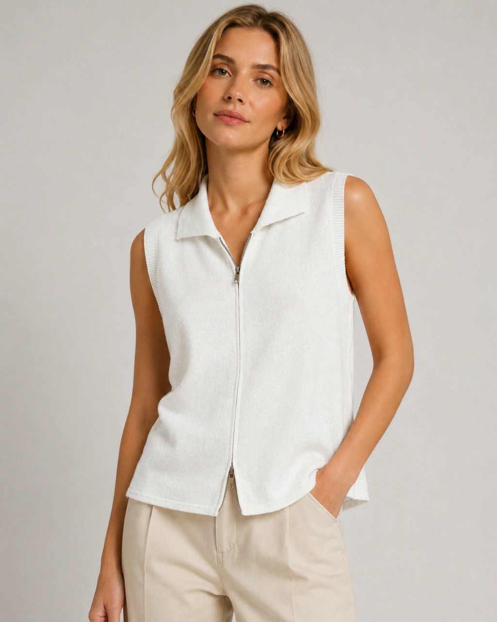 Remera Tejida Doble Cierre Calista - Imagen 2