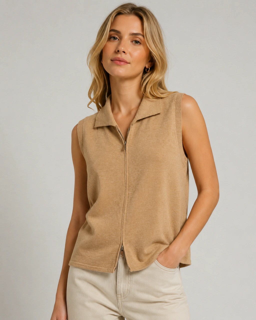 Remera Tejida Doble Cierre Calista - Imagen 3