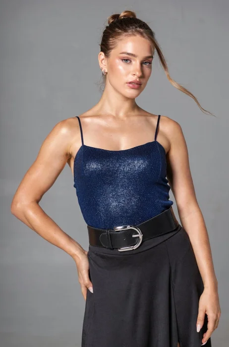 Art1183 Top Lurex Foil con Push Up