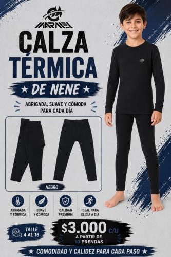 Calza Termica de Niño Talles  4 al 16